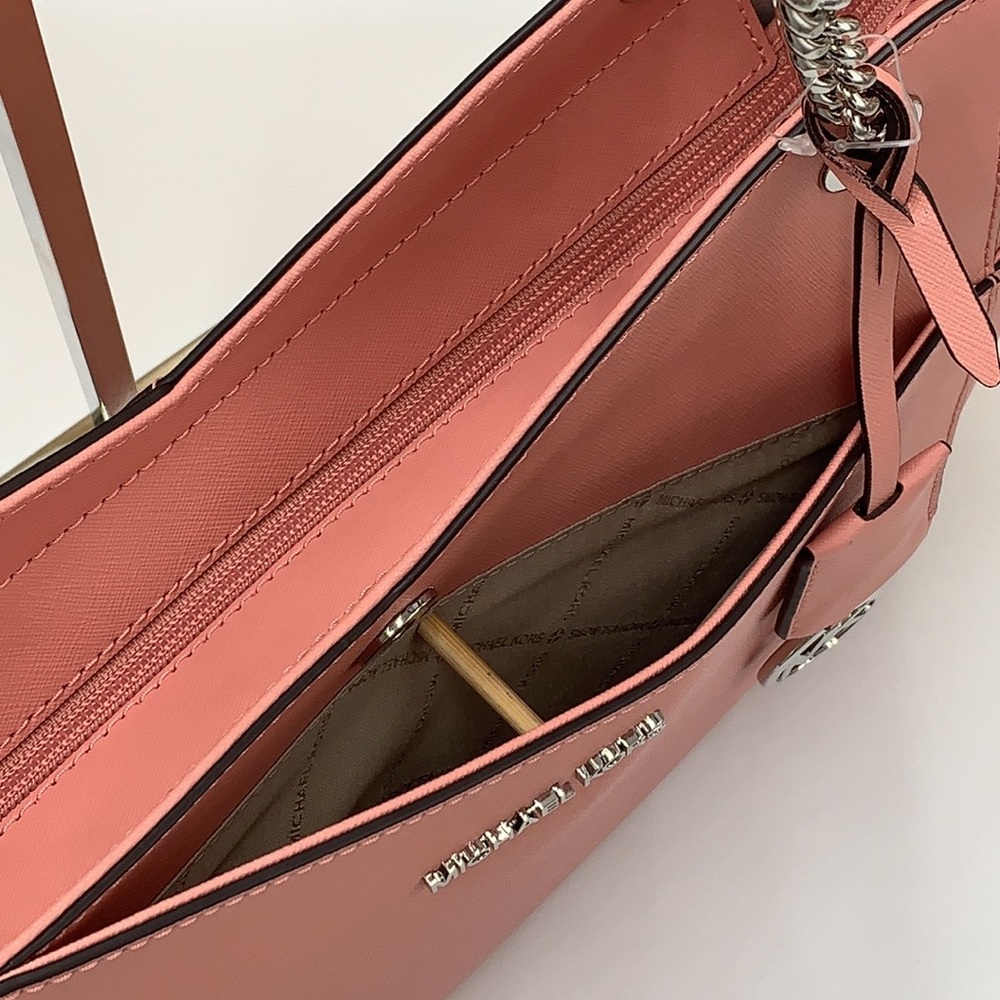 MICHAEL KORS LARGE X CHAIN SHOULDER TOTE BAG PRIMROSE COLOR NWT - Picture 8 of 15